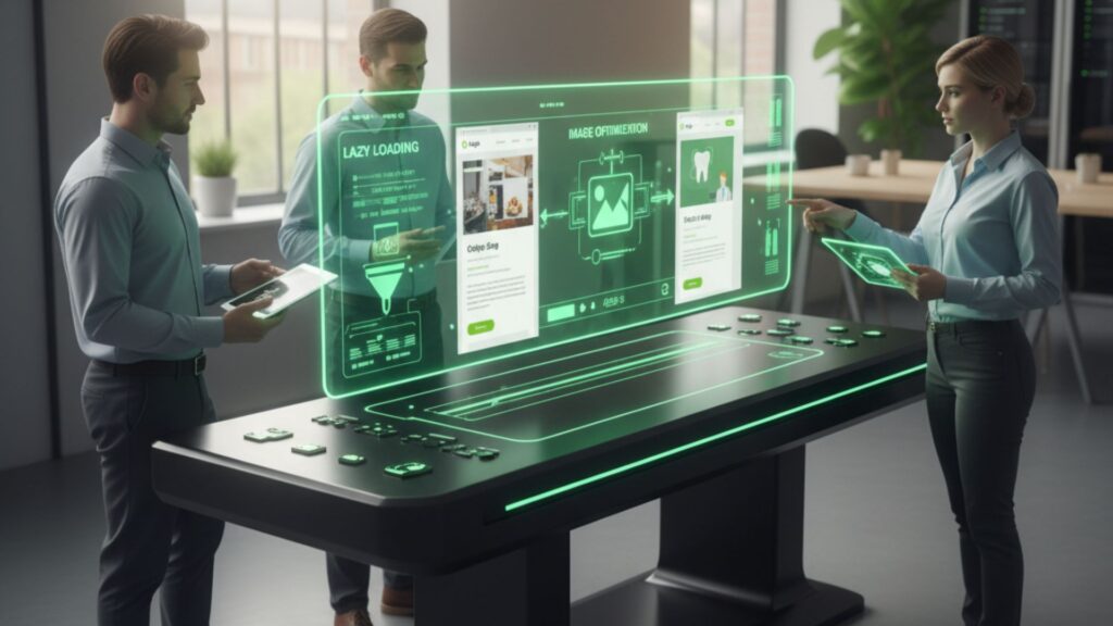 lazy loading, image and video optimization are practical methods